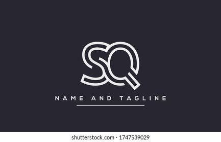 alphabet letters monogram icon logo SQ or QS