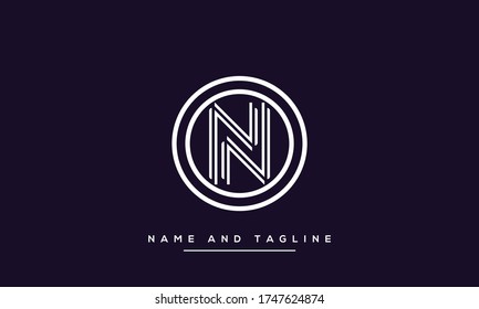 Alphabet letters monogram icon logo NN