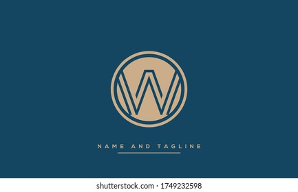alphabet letters monogram icon logo W