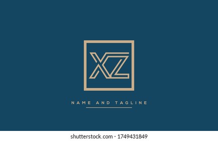 Buchstaben Monogramm-Logo XZ oder ZX