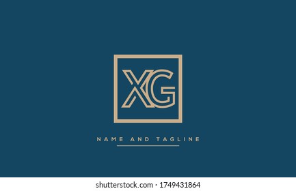 alphabet letters monogram icon logo XG or GX