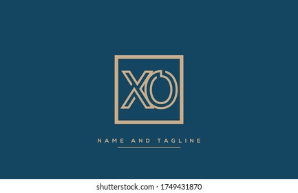 alphabet letters monogram icon logo XO or OX