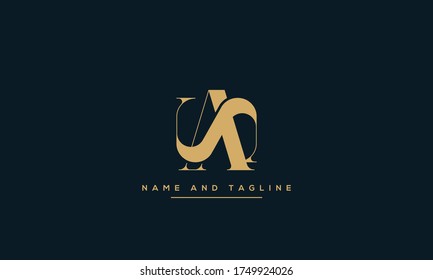 Monogramm-Logo für Buchstaben und Buchstaben des Alphabets AS oder SA