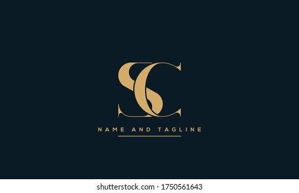 alphabet letters monogram icon logo CS or SC