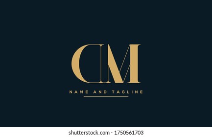letras alfabéticas logotipo de icono de monograma DM o MD