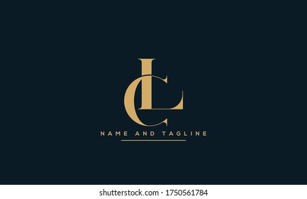 alphabet letters monogram icon logo CL or LC