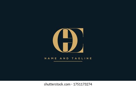 Monogramm-Symbol für Buchstaben des Alphabets EO oder OE