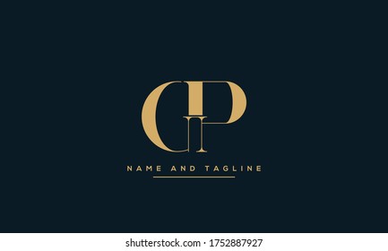 alphabet letters monogram icon logo GP or PG
