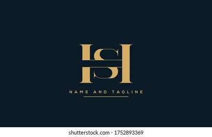 Buchstaben Monogramm-Symbol-Logo HS oder SH