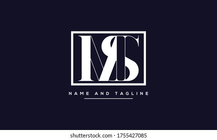 alphabet letters monogram icon logo MS or SM