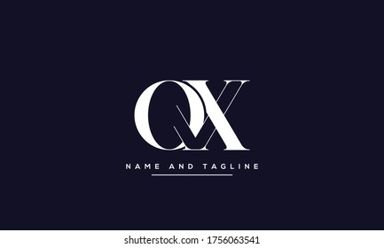Buchstaben Monogramm-Symbol QX oder XQ