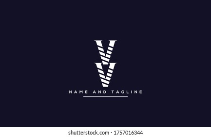 alphabet letters monogram icon logo VV or VV
