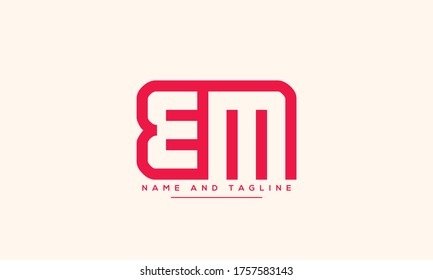 alphabet letters monogram icon logo BM or MB