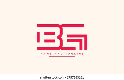 alphabet letters monogram icon logo BG or GB