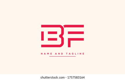Buchstaben Monogramm-Symbol-Logo BF oder FB