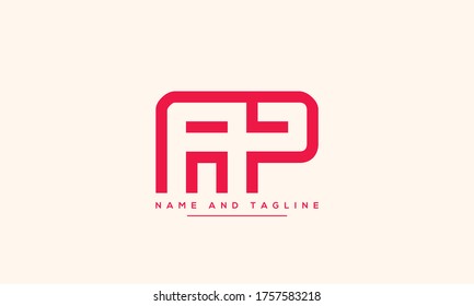 Monogramm-Logo für Buchstaben des Alphabets AP oder PA