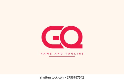 alphabet letters monogram icon logo GQ or QG