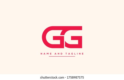 alphabet letters monogram icon logo GG