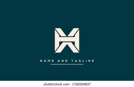 Buchstaben Monogramm-Symbol-Logo HX oder XH