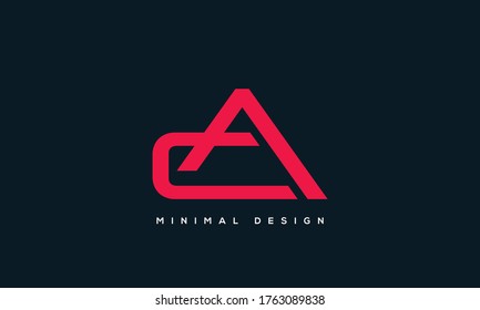 alphabet letters monogram icon logo AC or CA