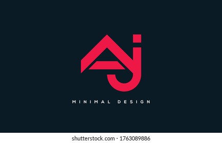 letras alfabéticas logotipo de icono de monograma AJ o JA