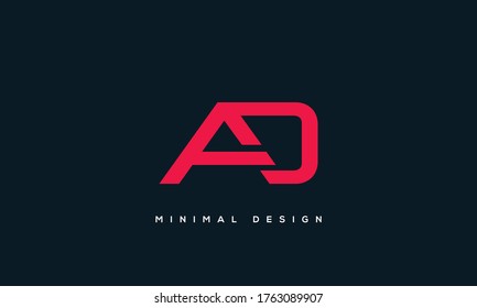 Monogramm-Logo für Buchstaben des Alphabets AD oder DA