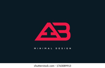 alphabet letters monogram icon logo AB or BA