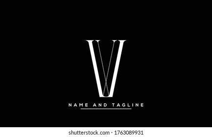 letras del alfabeto icono de monograma logotipo VV o VV