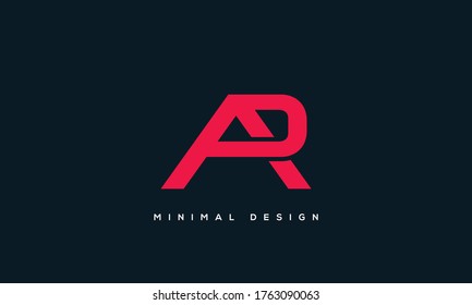 alphabet letters monogram icon logo AP or PA
