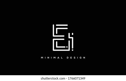 alphabet letters monogram icon logo EI or IE