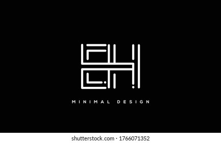 Buchstaben Monogramm Symbol EH oder HE