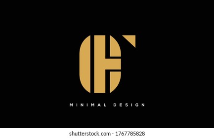 letras alfabéticas logotipo de icono de monograma FO o OF
