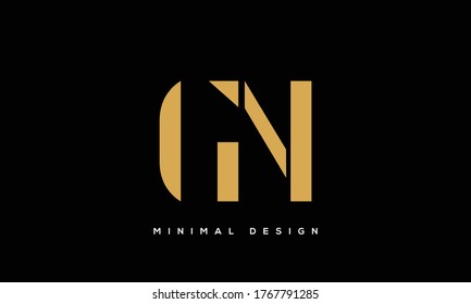Buchstaben Monogramm-Symbol-Logo GN oder NG