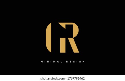 letras del alfabeto icono de monograma logotipo GR o RG