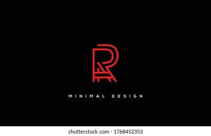 alphabet letters monogram icon logo AR or RA