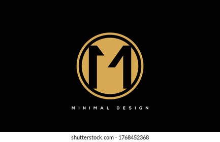 letras del alfabeto logotipo del icono del monograma M