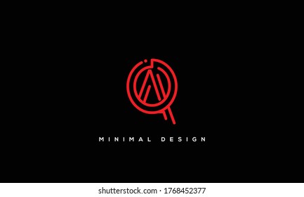 letras alfabéticas logotipo de icono de monograma AQ o QA