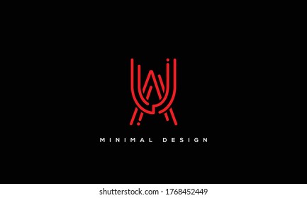 Buchstaben Monogramm Symbol-Logo AU oder UA