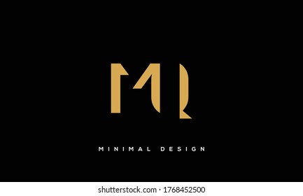 alphabet letters monogram icon logo MQ or QM