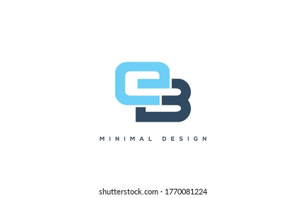 alphabet letters monogram icon logo BE or EB