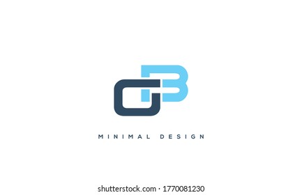 alphabet letters monogram icon logo BG or GB