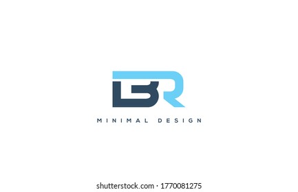 alphabet letters monogram icon logo BR or RB