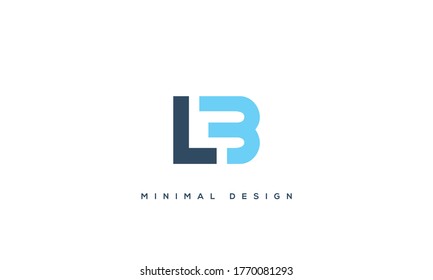 Monogramm-Symbol für Buchstaben des Alphabets BL oder LB