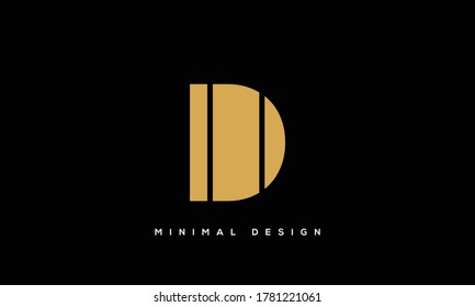 letras del alfabeto logotipo de icono de monograma D