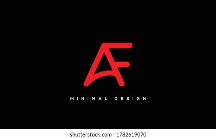 letras alfabéticas logotipo de icono de monograma AF o FA