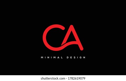 letras alfabéticas logotipo de icono de monograma AC o CA