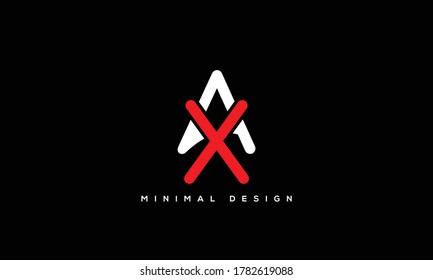 alphabet letters monogram icon logo AX or XA