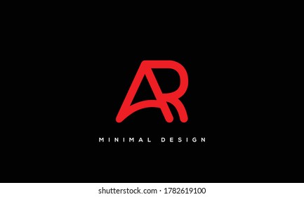 alphabet letters monogram icon logo AR or RA