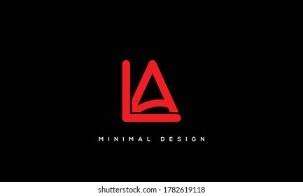 letras alfabéticas logotipo de icono de monograma AL o LA