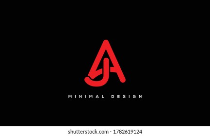 letras alfabéticas logotipo de icono de monograma AJ o JA